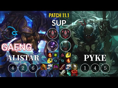 DFM Gaeng Alistar vs Pyke Sup - KR Patch 11.1