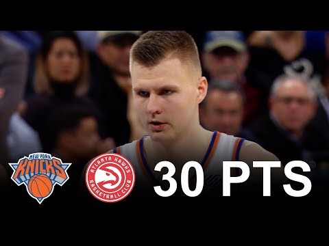 Kristaps Porzingis Full Highlights 2017.12.10 vs Hawks - 30 Pts, 8 Reb, 2 Ast, 3 Blk