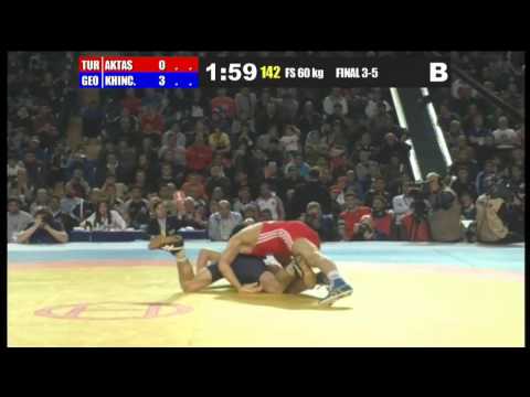 EM 2013 / 60kg Freestyle Tim Schleicher GER vs Vladimir Dobov BUL