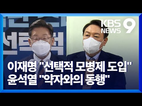 이재명 “선택적 모병제 도입”…윤석열 “약자와의 동행” / KBS 2021.12.24.