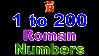 1 to 200 Roman Numbers