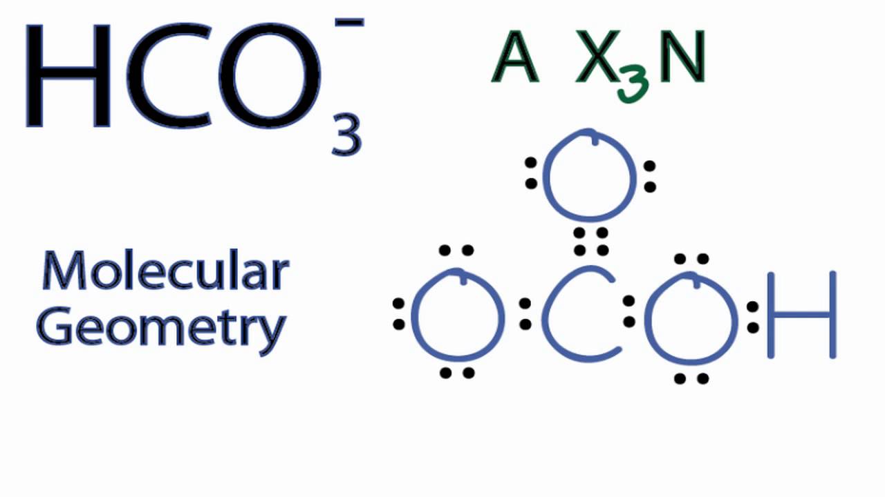 HCO3- Molecular Geometry / Shape and Bond Angles