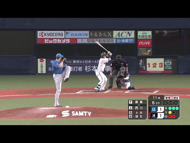 【6回裏】ファイターズ・齋藤友貴哉 同点の場面で2奪三振を含む3者凡退の好投を見せる!! 2025年9月6日 オリックス・バファローズ 対 北海道日本ハムファイターズ