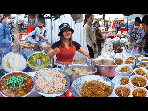 Factory Workers Street Food - $0.50 Breakfast - Fried Rice, Fried Noodle, Soup, Pork Rice, & More