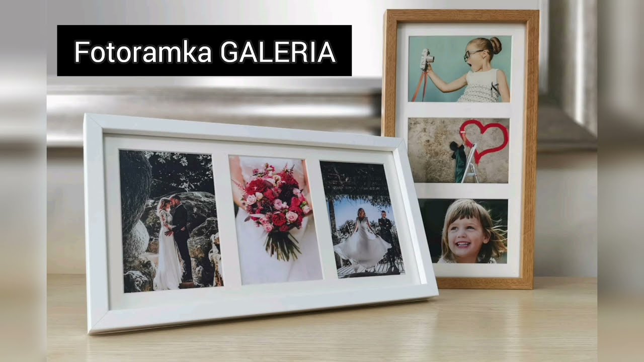 Ramka do zdjęć galeria - kolaż zdjęć jak wykonać. 3 zdjęcia 10x15. Prezent ślubny.