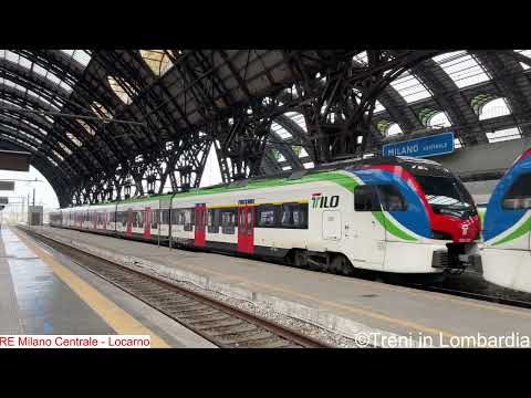 TILO RE80 Milano Centrale - Locarno. Doppia di ETR 524 terza serie. #4k