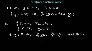 Operații cu funcții numerice