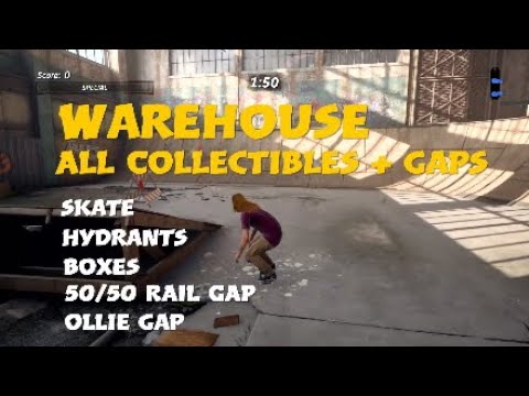 Tony Hawk Pro Skater 1+2 Warehouse: All Collectibles and Gaps