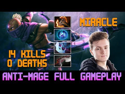 Miracle ANTI-MAGE! 14 Kills 0 Deaths - Full Gameplay - Dota 2