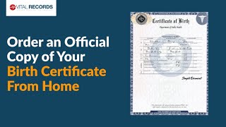 Get Your Birth Certificate From Home - Vital Records Online
