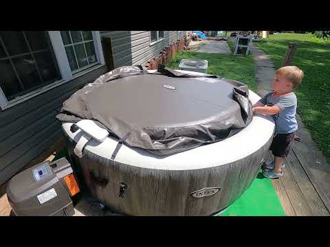 Intex PureSpa Greywood Deluxe Setup and First Impressions! (AMAZON)