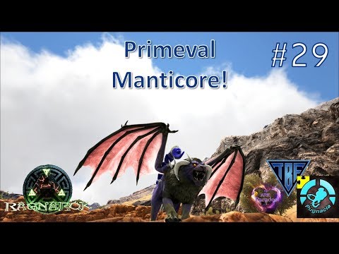 Pugnacia Parados Ragnarok #29 Primeval Manticore Tame!  Ark Survival Evolved Modded