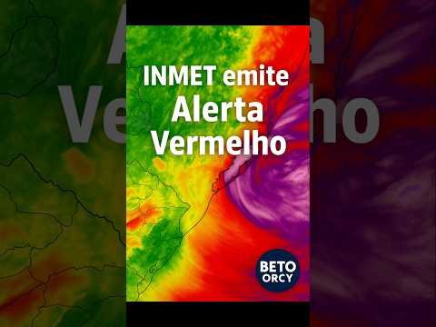INMET emite alerta vermelho para ventania no Sul