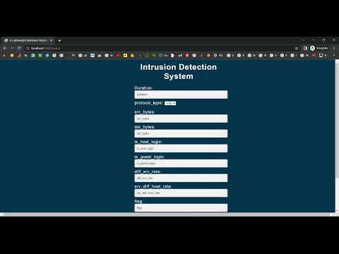 Intrusion Detection Flask App in Python Projects