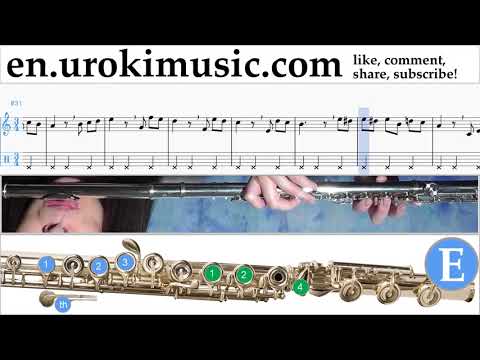 Flute lessons Beethoven - Für Elise Sheet Music Tutorial Part#2 um-b-fn352