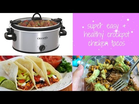 COOK WITH ME // easy crockpot chicken taco (healthy & gluten free) Video