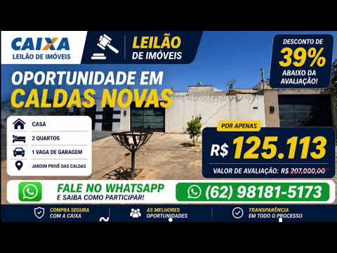 💰 Casa por R$125 mil em Caldas Novas | 39% de desconto, vale a pena?