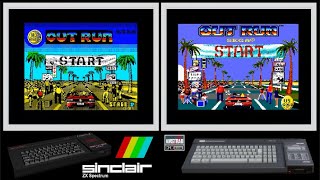 ZX Spectrum vs CPC : OUT RUN (Side by side comparison)