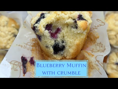 Blueberry Muffin with Crumble Recipe | Blaubeer Muffins mit Streuseln | schokoladentörtchen