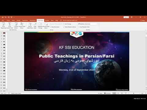 2020 09 21 PM Public Teaching in Persian/Farsi - آموزشهای عمومی به زبان فارسی