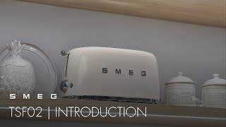 SMEG Broodrooster - 2 lange sleuven - creme - TSF02CREU