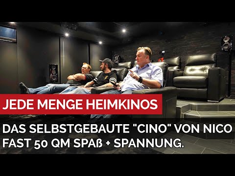 Das selbstgebaute "Cino" Kino von Nico. Fast 50 qm Spaß und Spannung. #grobitv #heimkinobau #auro3d