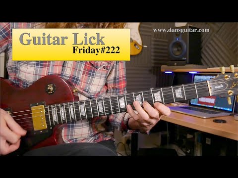 Guitar Lick Friday - Am Rock - Three notes per string with Blues.