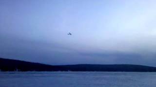 preview picture of video 'Ice plane over Beech Hill Pond, Maine'