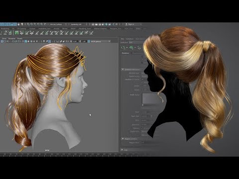 creating hairstyle for female with 3d xgen in maya tutorial by bruno tornisielo