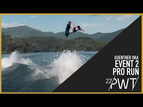 2022 PWT Event 2 Pro Wakeboard Run | Guenther Oka