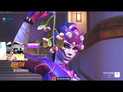 DANTEH PRO WIDOW GAMEPLAY - POTG! OVERWATCH 2 TOP 500 SEASON 6