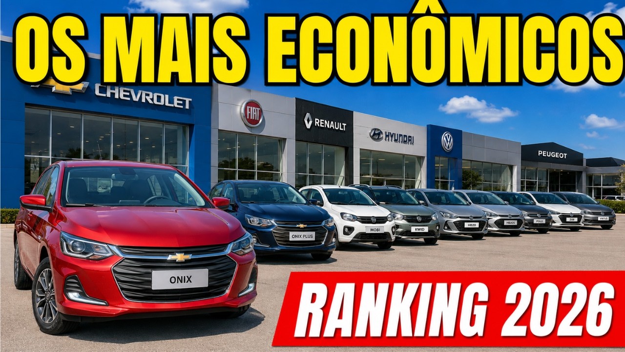 OS 10 CARROS FLEX MAIS ECONÔMICOS do BRASIL em 2026 (RANKING OFICIAL DO INMETRO)