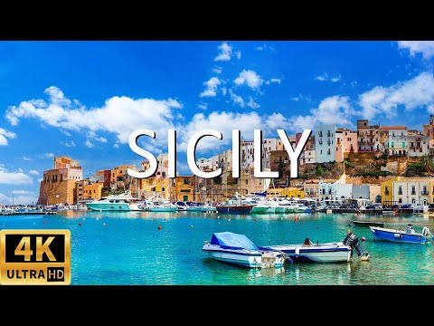 FLYING OVER SICILY (4K UHD) - Relaxing Music Along With Beautiful Nature Videos(4K Video Ultra HD)