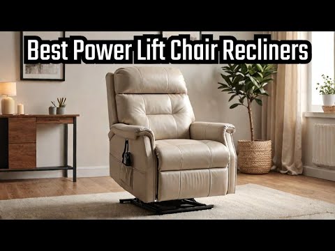 UBVNFGMK Electric Recliner Chair with Side Pocket, Cream Faux Leather Power Recliner, 135 Degree Reclining Chair with Cup Holders video review thumbnail