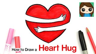 How to Draw a Love Heart Hug Symbol #2