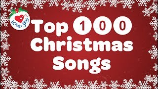 Top 100 Christmas Songs and Carols Playlist with Lyrics 🎅