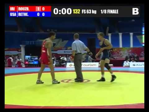 2012 Cadet Worlds 63kg - Zain Retherford (USA) vs. Hossein Rouzbehmaleh (IRI)