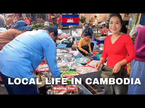 Exploring The Vibrant Street Market of Phnom Penh City | Real Cambodia Morning Life 