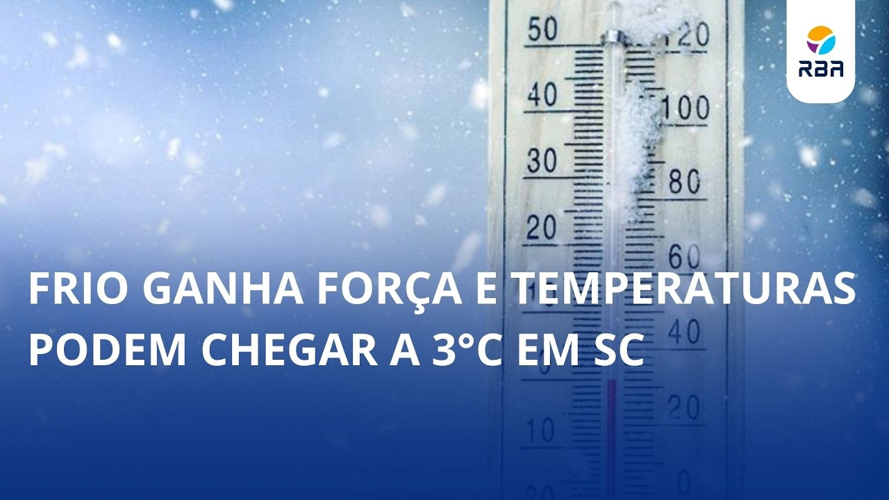 Frio ganha força e temperaturas podem chegar a 3°C em SC