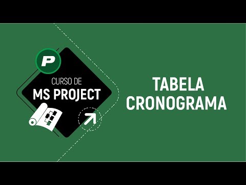 MS PROJECT - TABELA CRONOGRAMA
