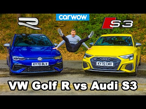 VW Golf R vs Audi S3 – ¡reseña y 0-100km/h, comparación de 1/4-milla y prueba de frenado!