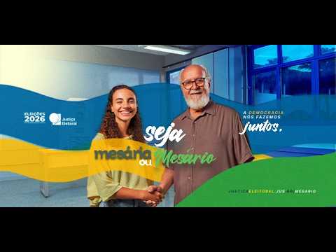 Eleições 2026: seja mesária ou mesário voluntário