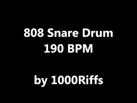808 Snare Drum : 190 BPM - Beats Per Minute