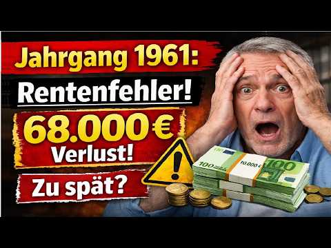 Jahrgang 1961: Dieser Rentenfehler kostet dich bis zu 68 000 € – viele merken es zu spät.