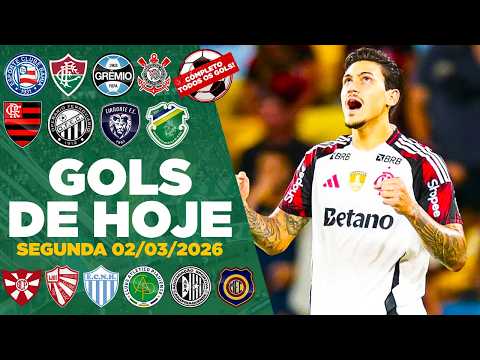 ⚽️ TODOS OS GOLS DESTA SEGUNDA 02/03/2026 GOLS DOS ESTADUAIS , GOLS DE HOJE,GOLS DA RODADA(COMPLETO)