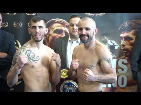 WBO EUROPEAN TITLE FIGHT! THE REMATCH - CRAIG EVANS v STEPHEN ORMOND WEIGH IN & HEAD-TO-HEAD