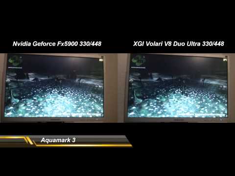 Aquamark3 - Nvidia Geforce FX5900XT vs XGI Volari V8 Duo Ultra (Both 330/448)