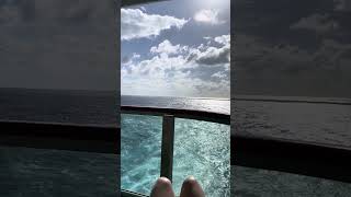 Just taking it easy 🛳️💕 #pando #azura #ventura #balconycabin #aft #wake