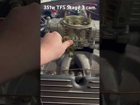 Roller 351w. .030 over. stock stroke. 11.5:1 trickflow stage 3 cam. #ford #holley