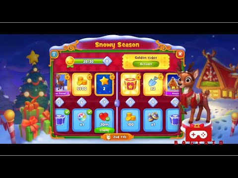 Snowy Season Unlock Stage 8| Gardenscapes Level 3478-3481